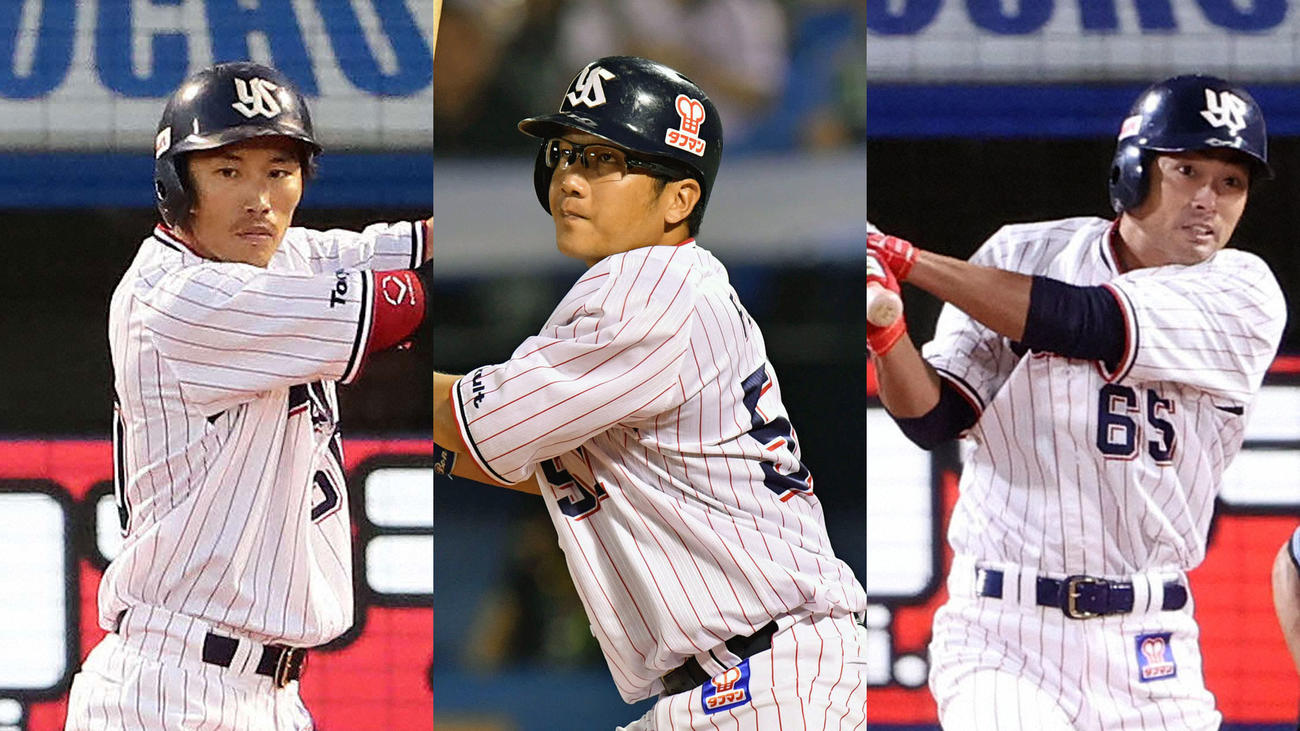 左からヤクルト上田、藤井、田代