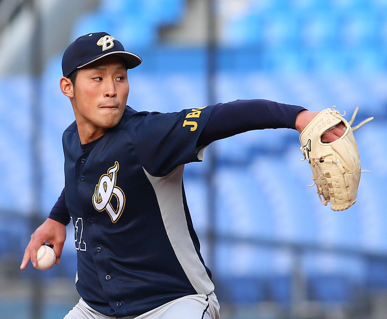 創価大対上武大　上武大2番手の佐藤蓮（撮影・足立雅史）