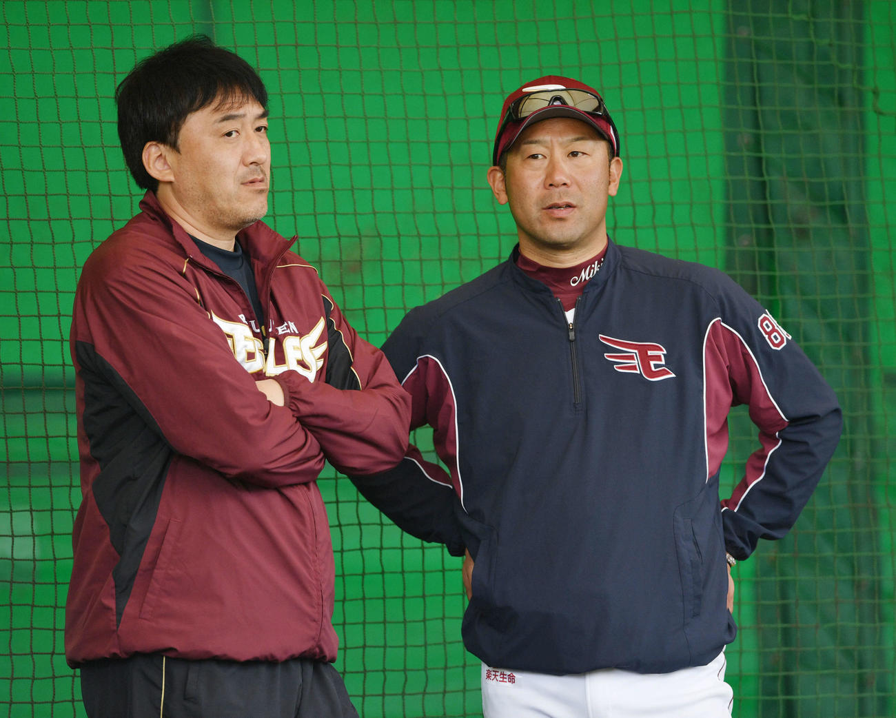 楽天石井GMと三木監督（2020年2月4日撮影）