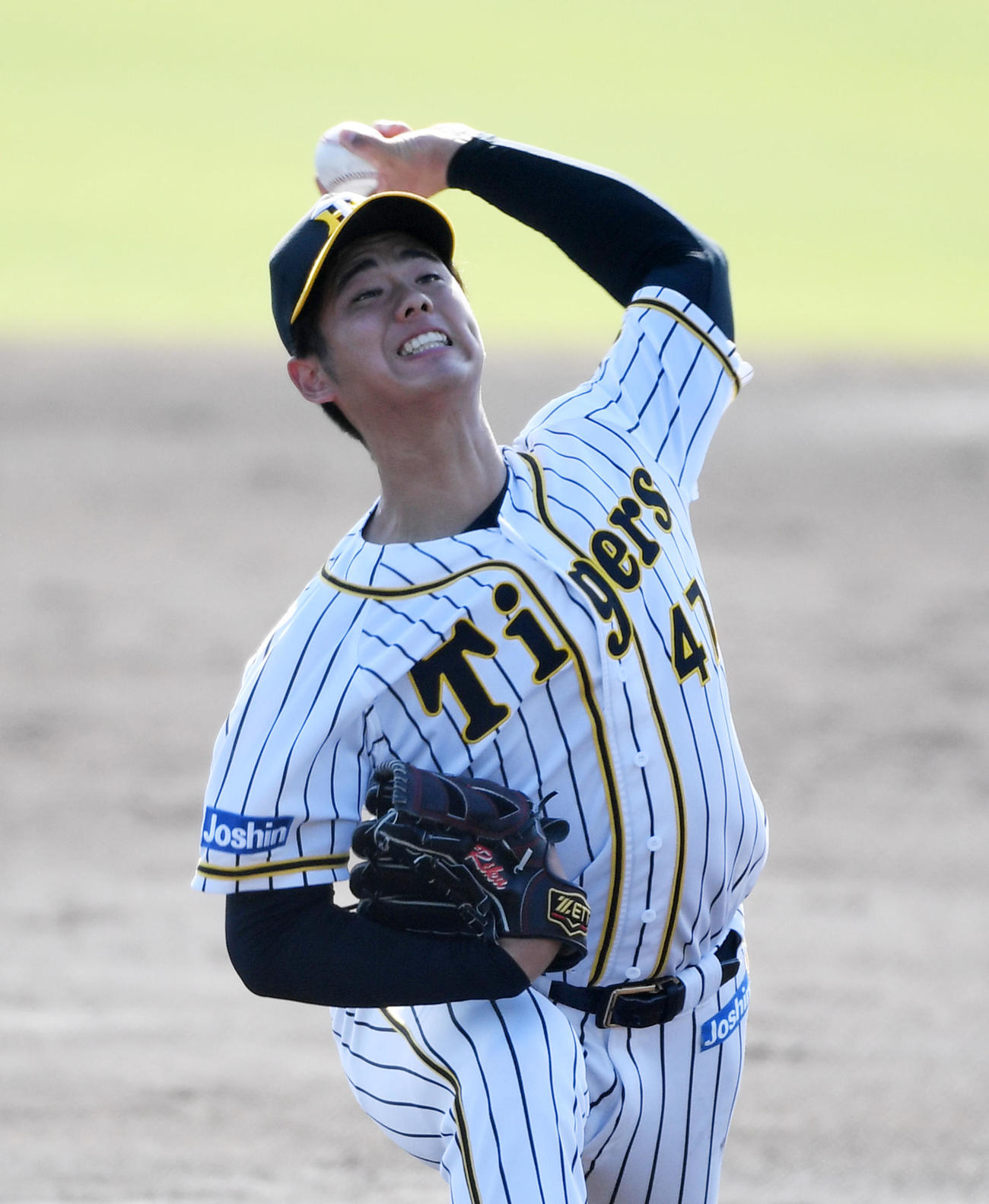フェニックスリーグ阪神対日本ハム　阪神2番手の川原（撮影・前岡正明）