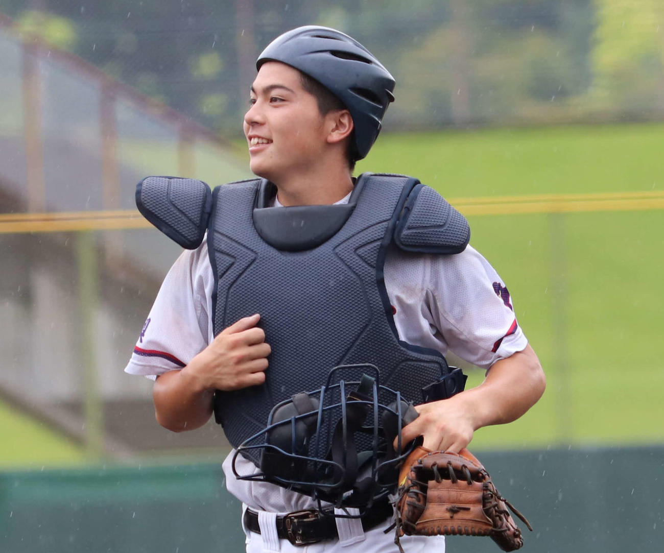 山梨学院の栗田（2020年7月23日撮影）