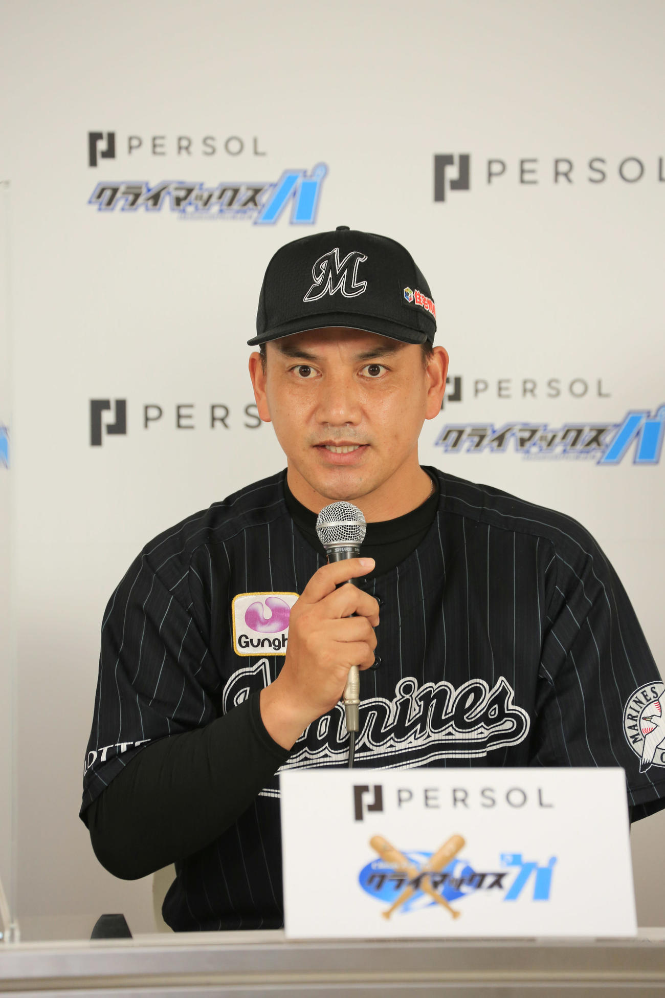CS前日会見に臨んだロッテ井口資仁監督（c）SoftBankHAWKS