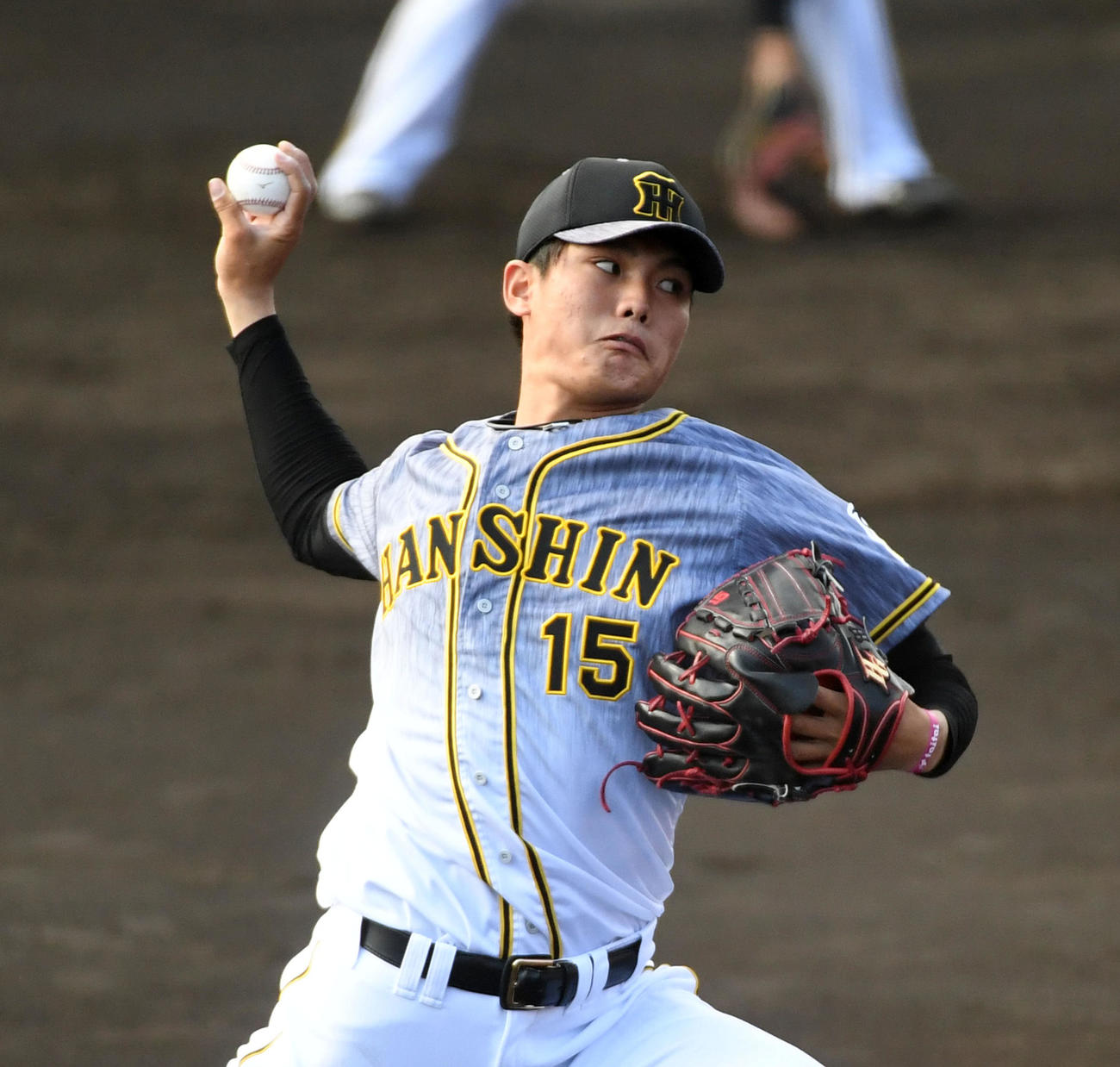 日本ハム対阪神　阪神先発の西純（撮影・前岡正明）