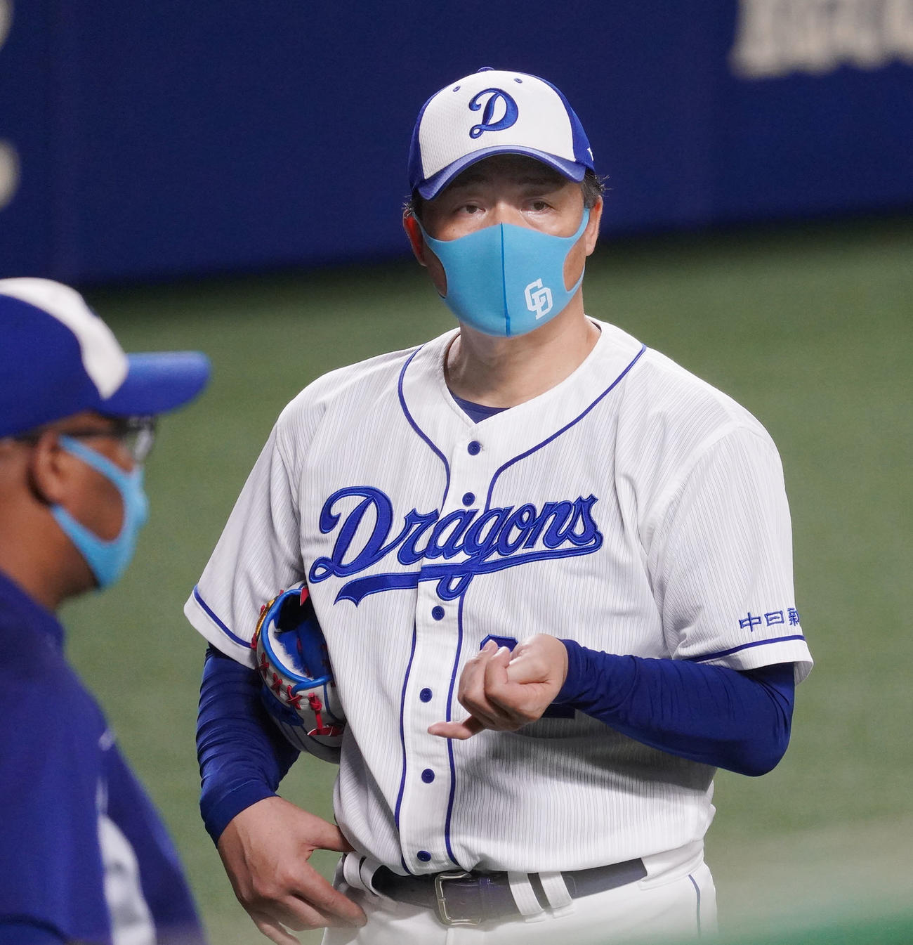 中日与田剛監督（2020年11月9日撮影）