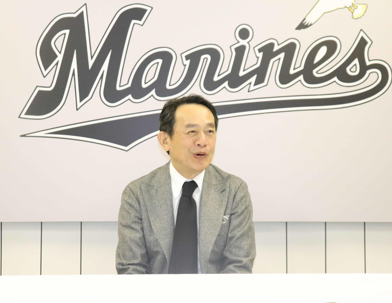 ロッテ河合克美オーナー代行兼社長（2019年12月26日）
