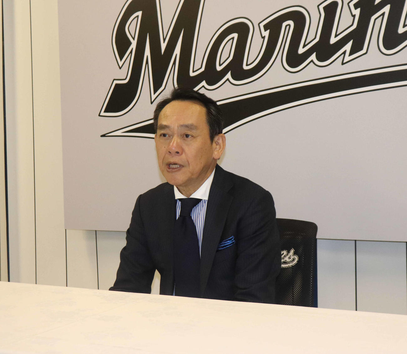 ロッテ河合オーナー代行（2019年11月26日撮影）