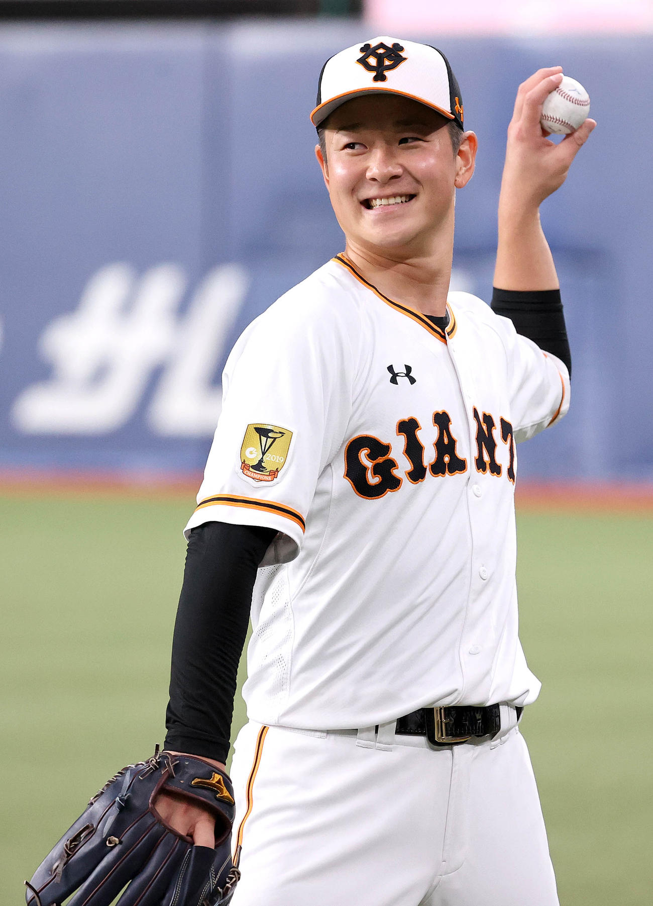 大阪での練習に合流した巨人中川（球団提供）