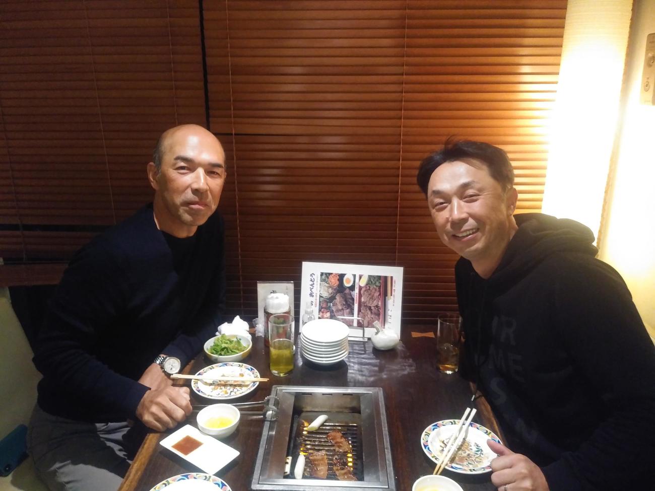 日本シリーズを予想する和田一浩氏（左）と宮本慎也氏