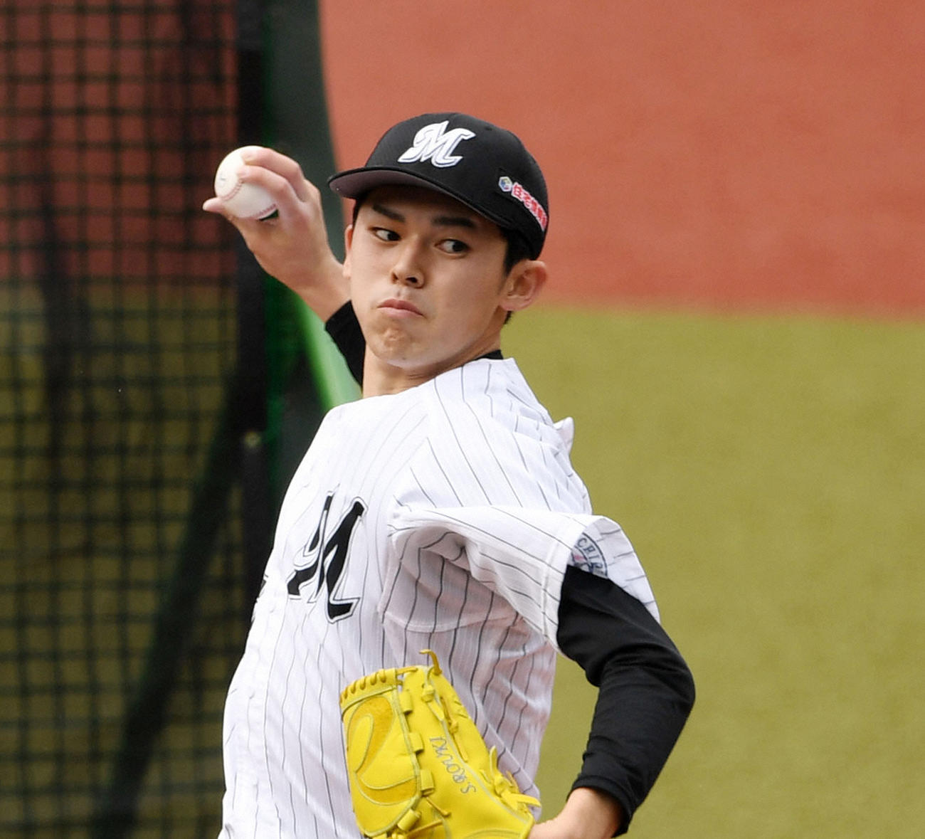 ロッテ佐々木朗希（2020年3月27日撮影）
