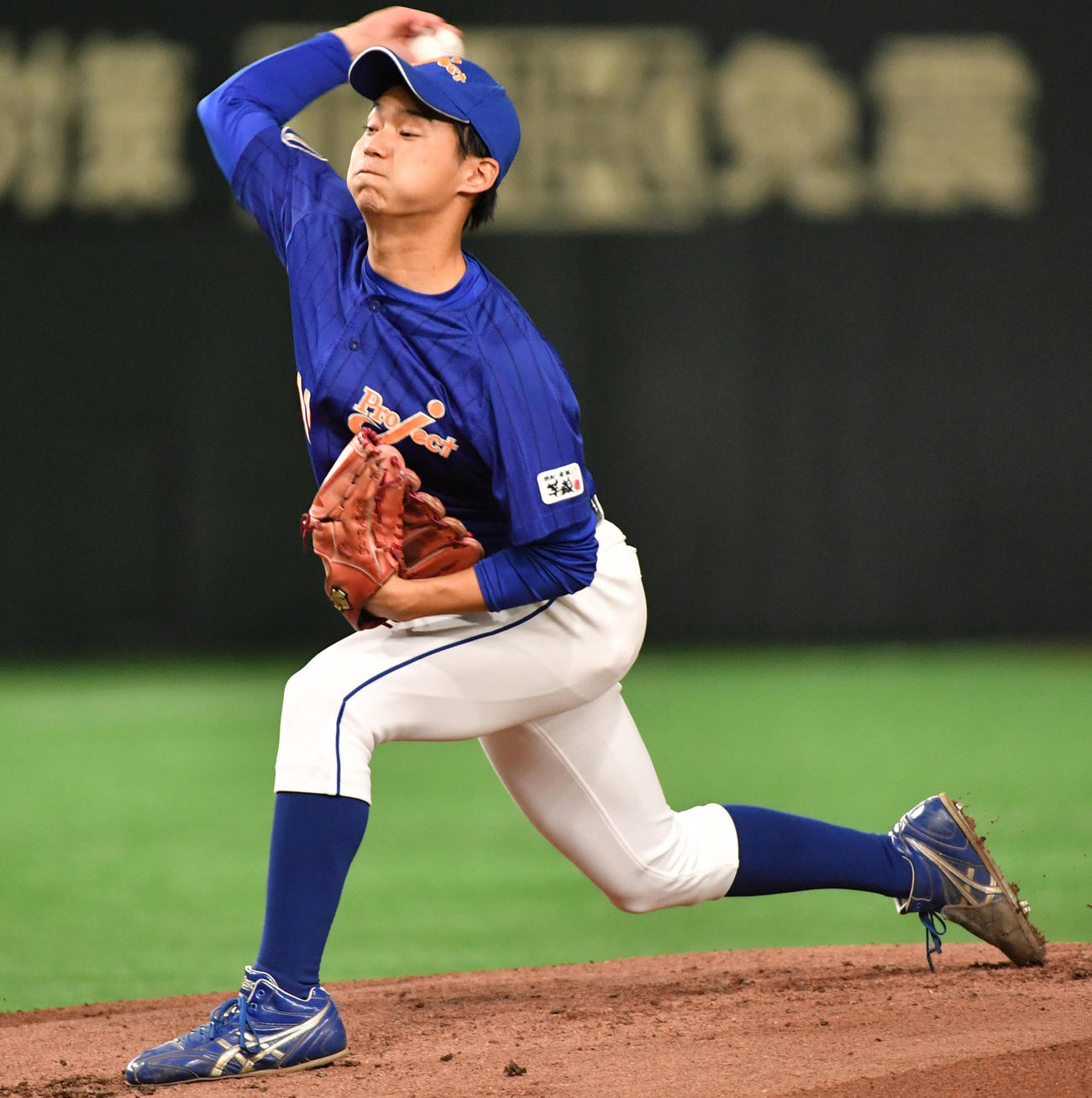 ジェイプロジェクト対鷺宮製作所　先発したジェイプロジェクト・白崎（撮影・柴田隆二）
