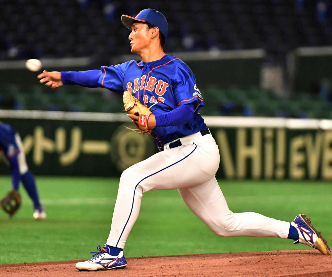 日本製紙石巻対西部ガス　先発した西部ガス・村田（撮影・柴田隆二）