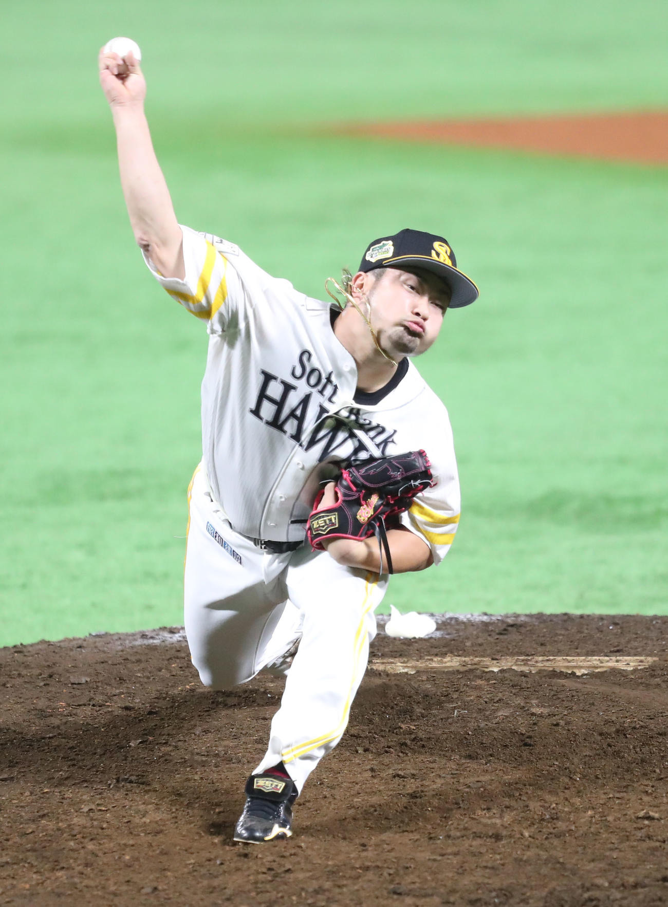 ソフトバンク対巨人　9回に登板した森唯斗（撮影・梅根麻紀）