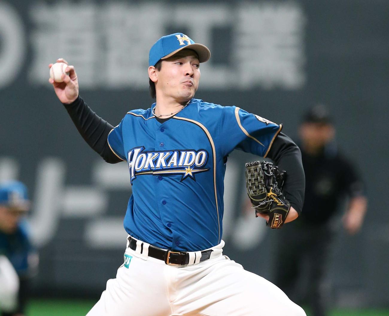 10月10日、オリックス戦で完封勝利を挙げた日本ハム有原