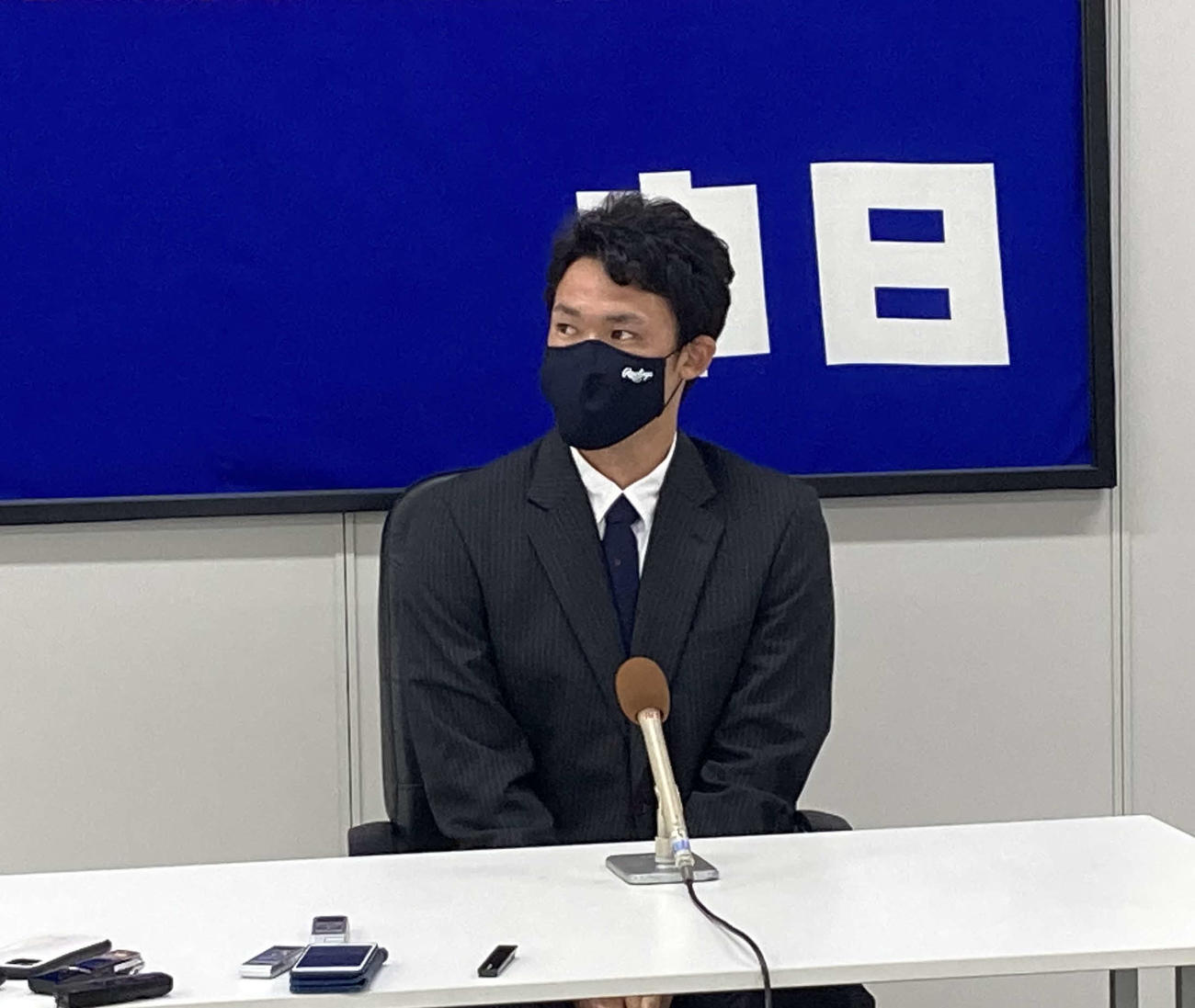 球団2人目の保留を表明した中日福谷（撮影・伊東大介）