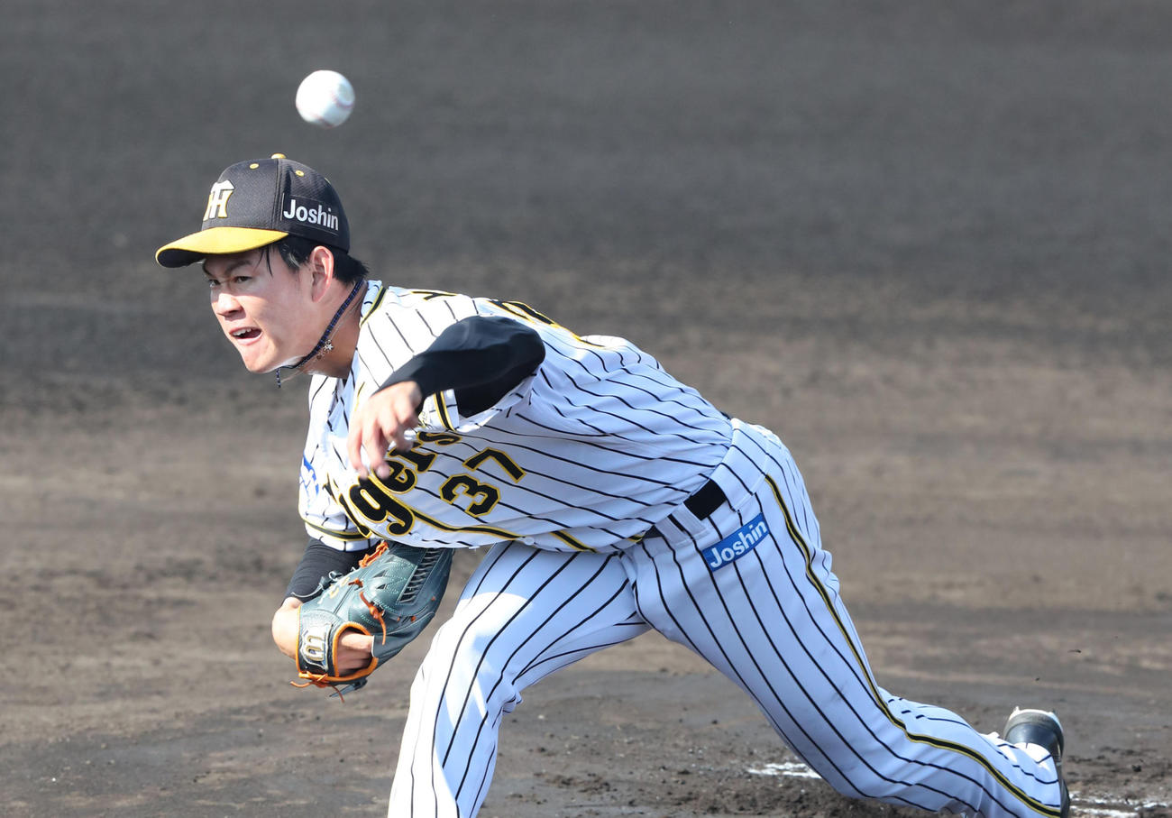 阪神対ヤクルト　先発・及川（撮影・梅根麻紀）