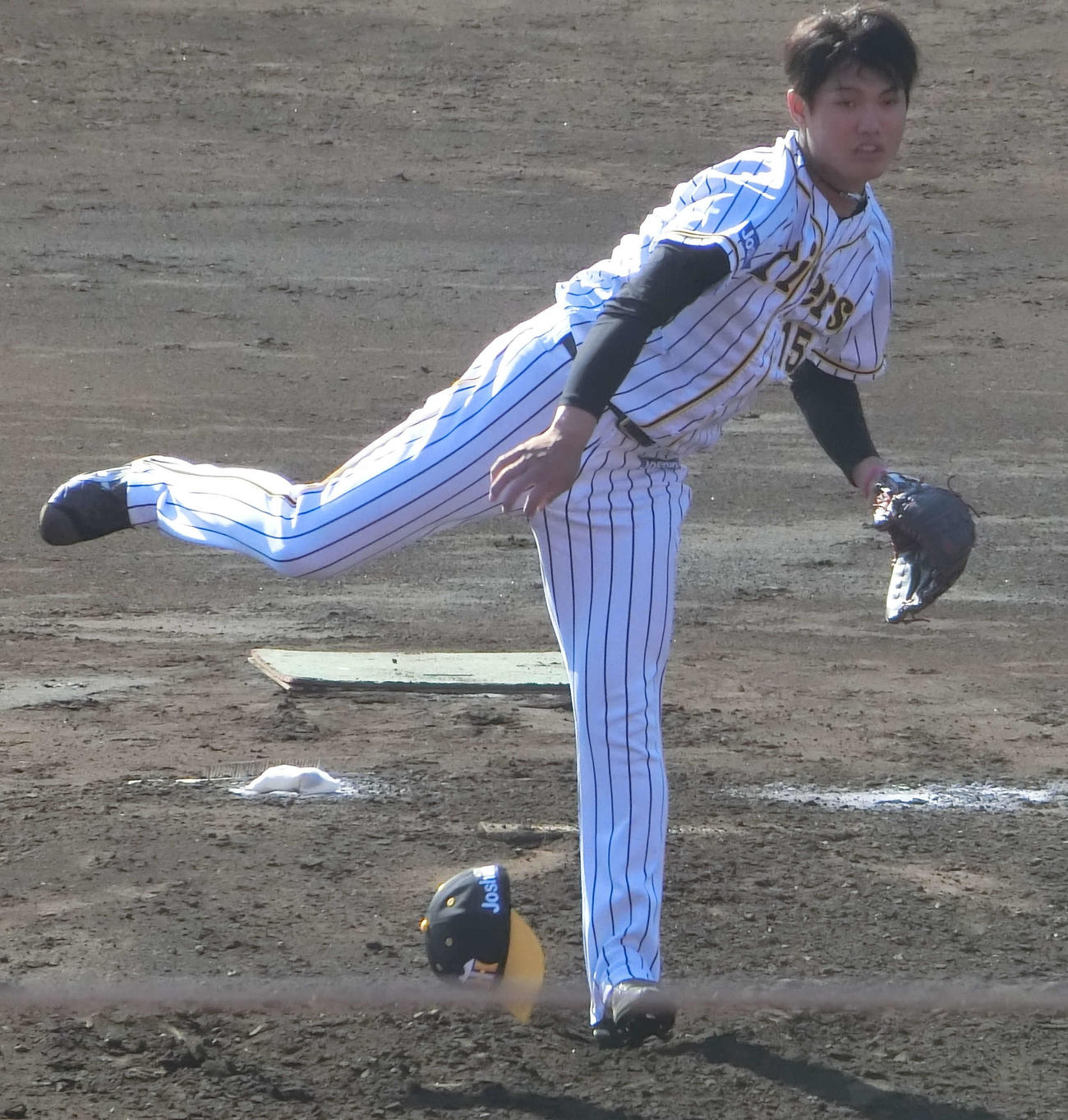 フェニックスリーグの楽天戦に先発した阪神西純（撮影・奥田隼人）