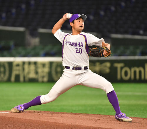 ヤマハ対NTT東日本 先発したヤマハ・高橋(撮影・柴田隆二)