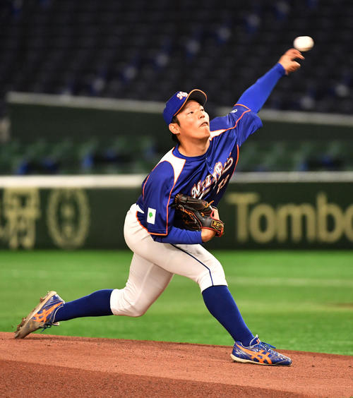 ヤマハ対NTT東日本 先発したNTT東日本・沼田(撮影・柴田隆二)