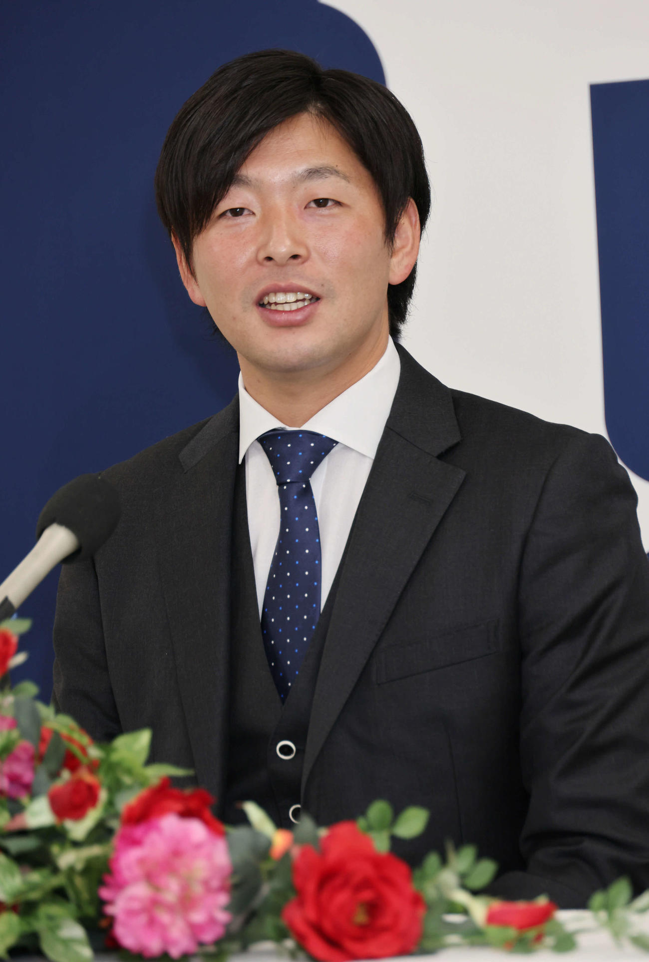 契約更改した大瀬良（撮影・加藤孝規）