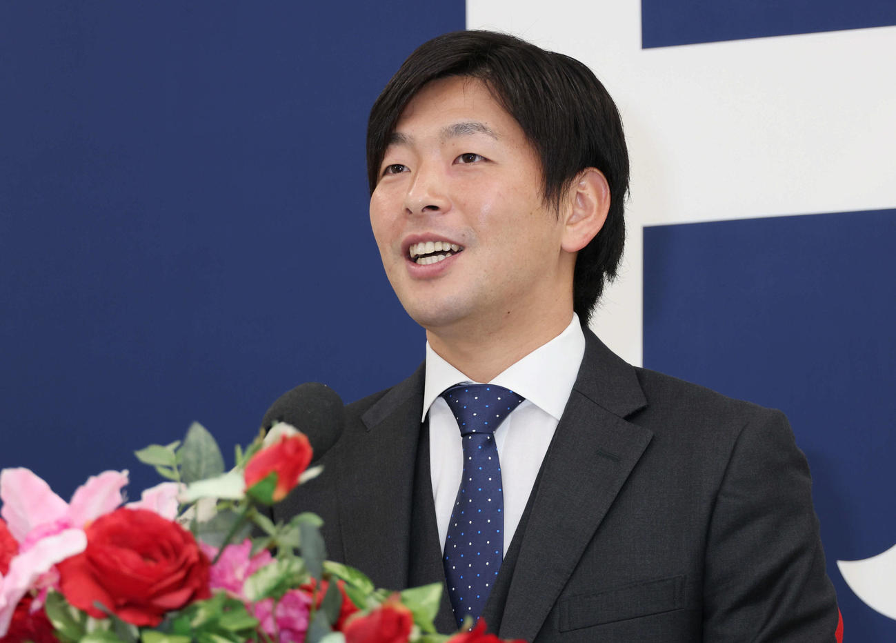 契約更改した大瀬良（撮影・加藤孝規）