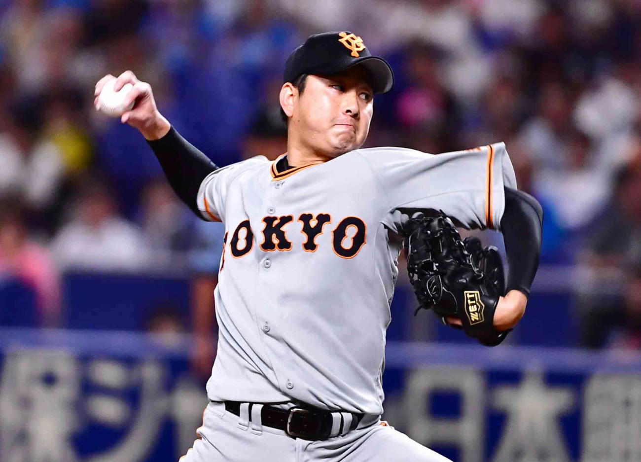 巨人野上亮磨（2019年8月6日撮影）