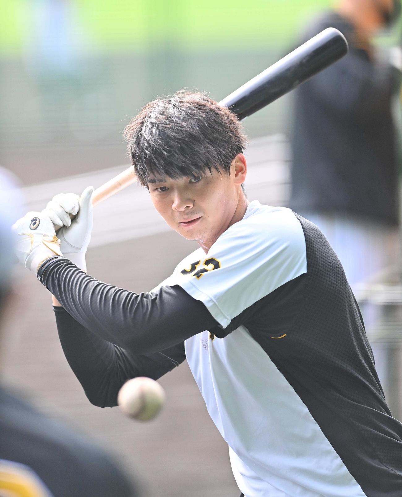 阪神井上広大（2020年10月17日撮影）