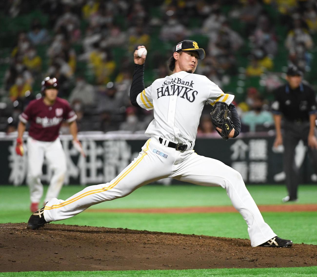 ソフトバンク杉山一樹（2020年10月17日撮影）