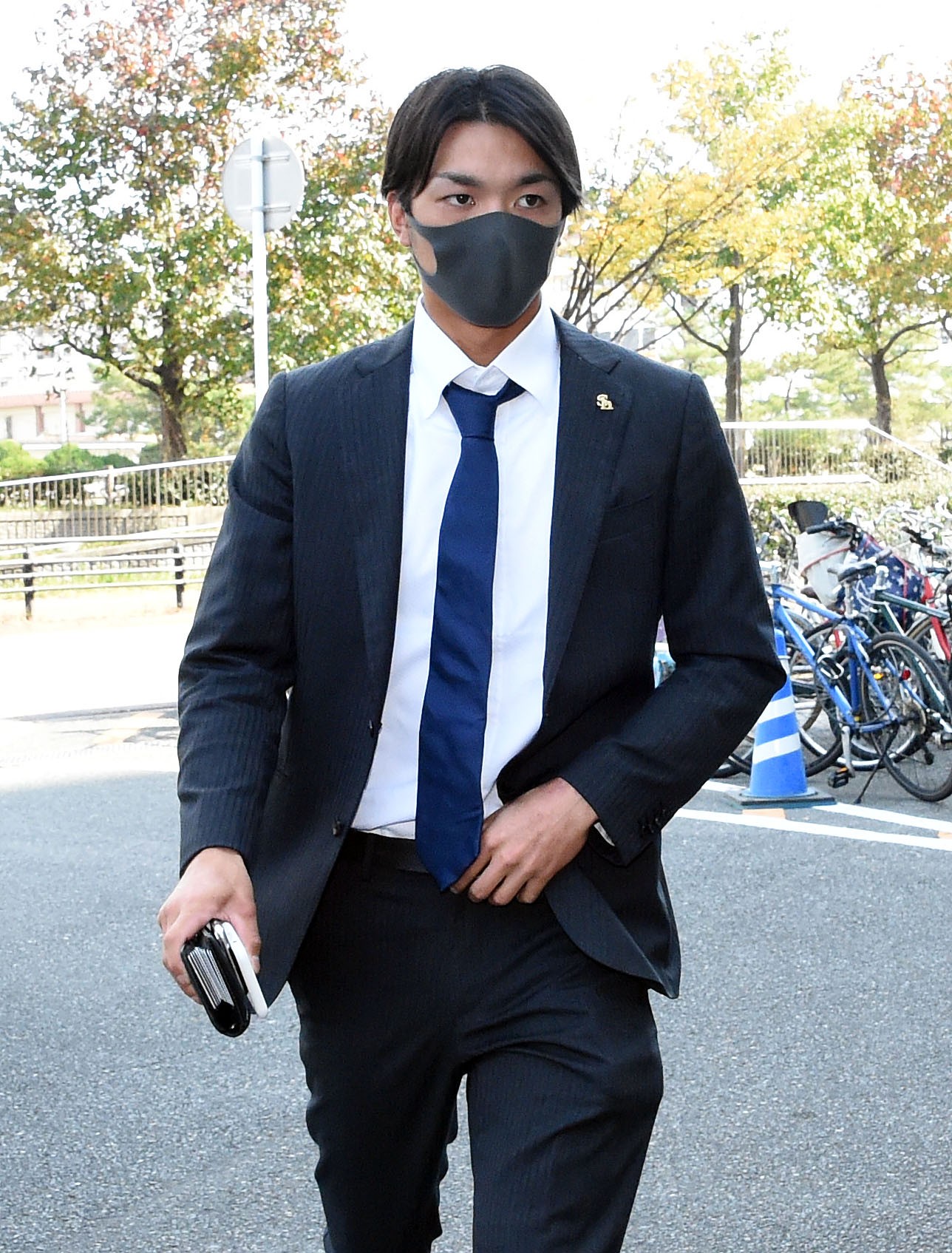 オリックス入りした田城飛翔（11月18日撮影）