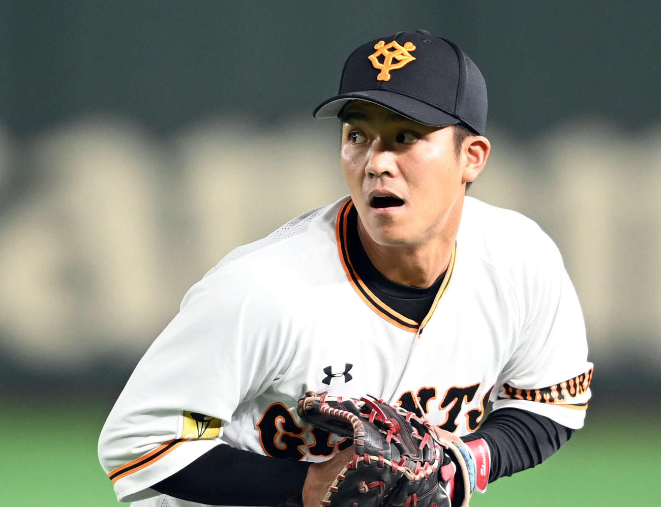 巨人田中俊太（2020年10月14日撮影）