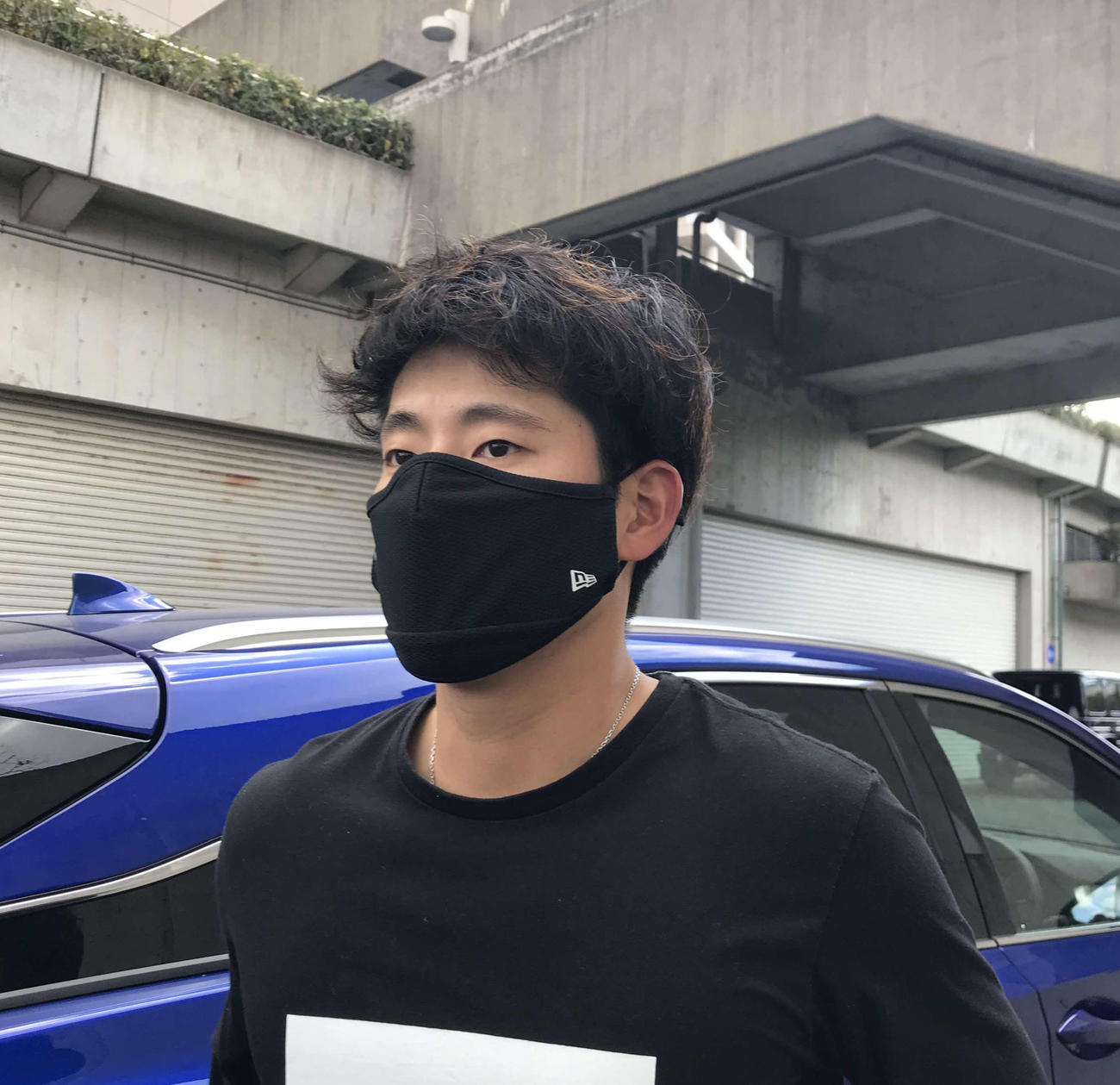 練習のためペイペイドームを訪れたソフトバンク上林（撮影・浦田由紀夫）