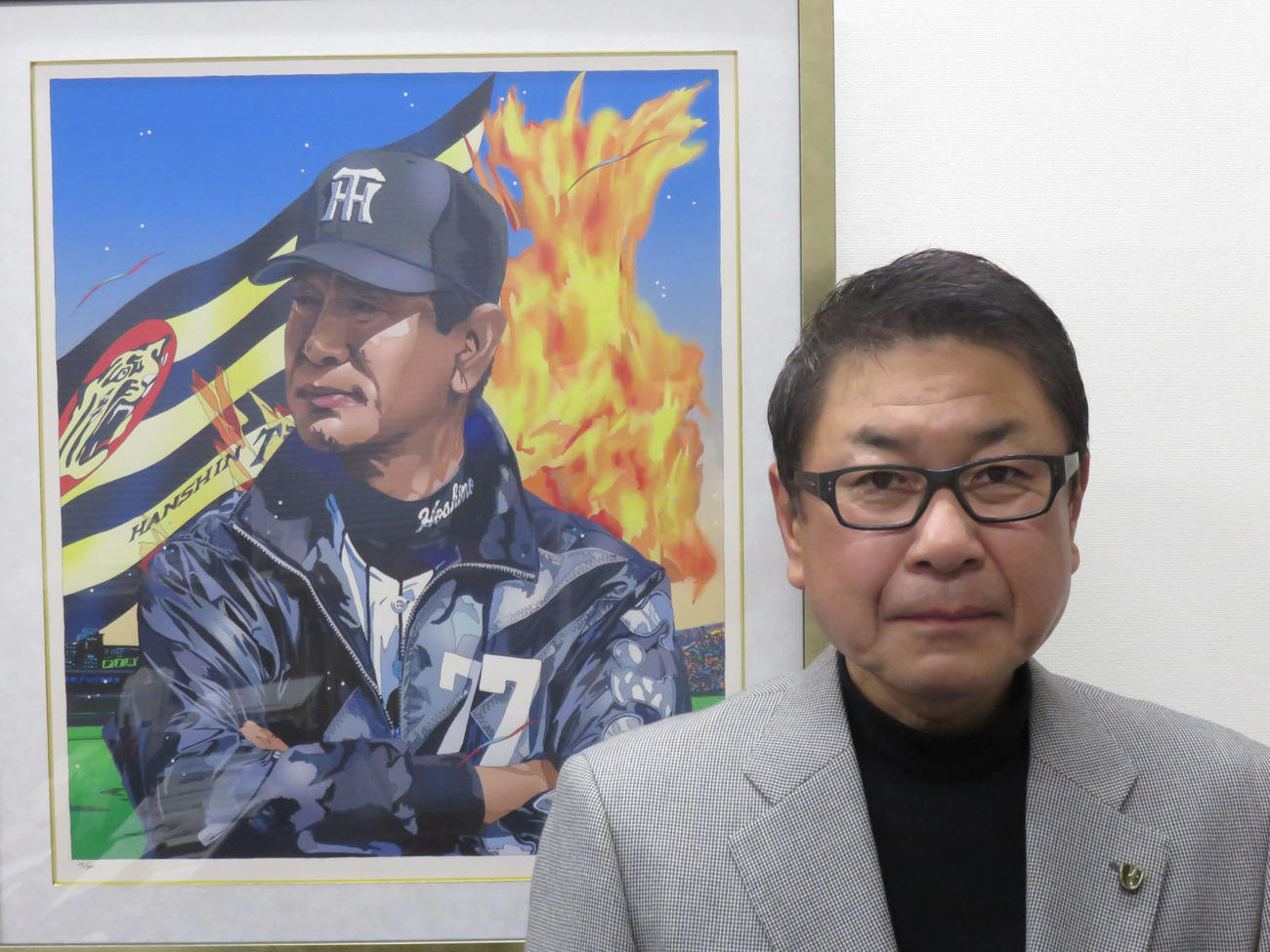 星野氏の後輩で明大OBのBC信濃会長・飯島泰臣氏（撮影・寺尾博和）