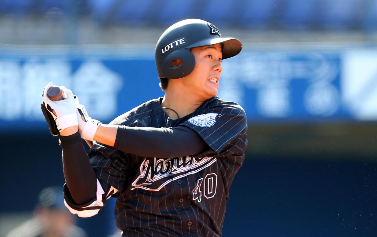 ロッテ福田光輝（2020年3月18日撮影）