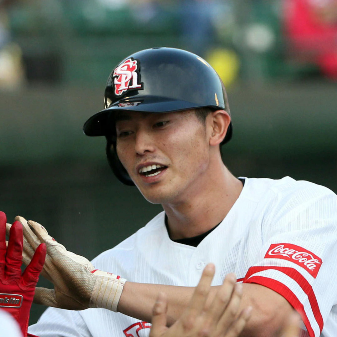 ソフトバンク釜元豪外野手（2019年5月14日撮影）