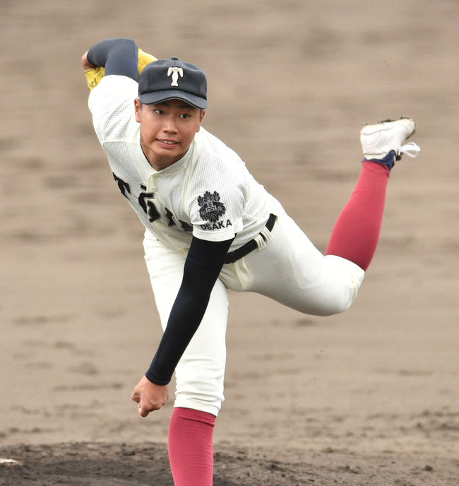 旭川出身の大阪桐蔭・松浦（2020年10月4日撮影）