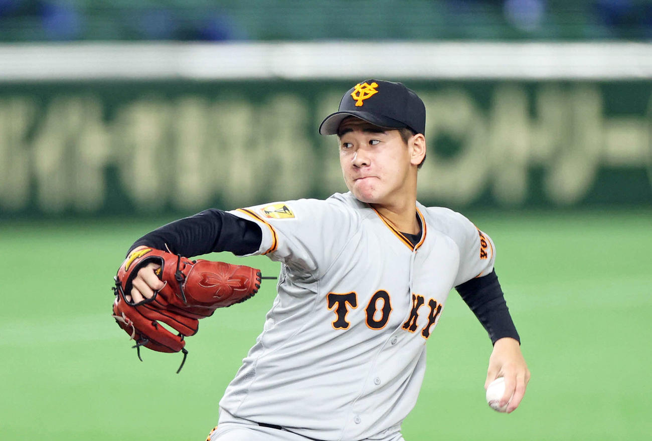 巨人井上温大（2020年5月31日撮影）