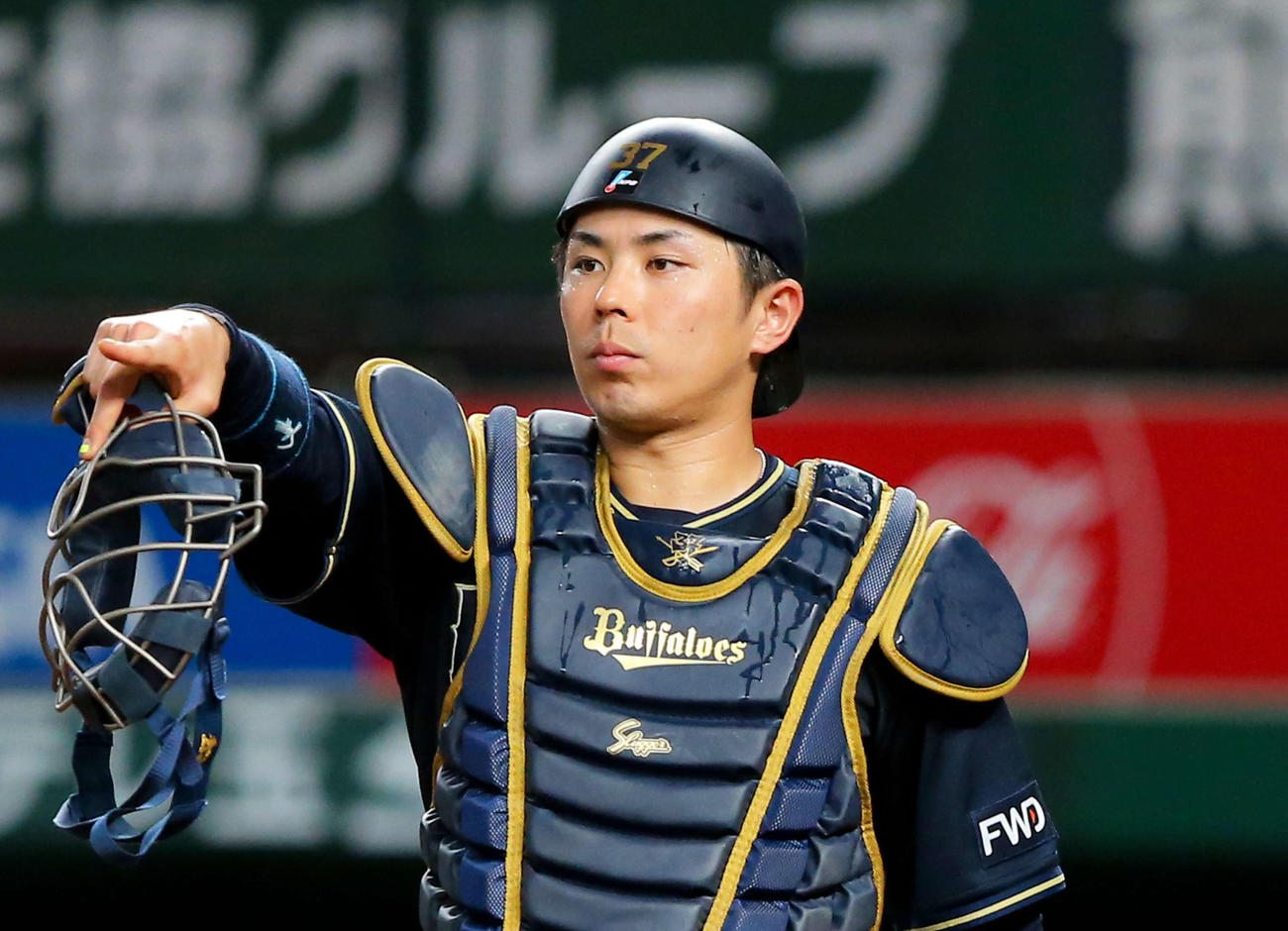 オリックス若月健矢（2020年7月3日撮影）