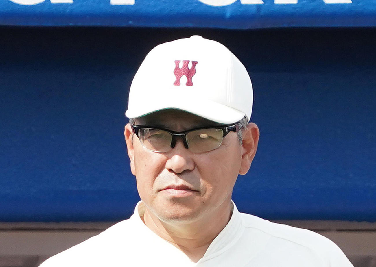 早大・小宮山監督（2020年10月3日撮影）