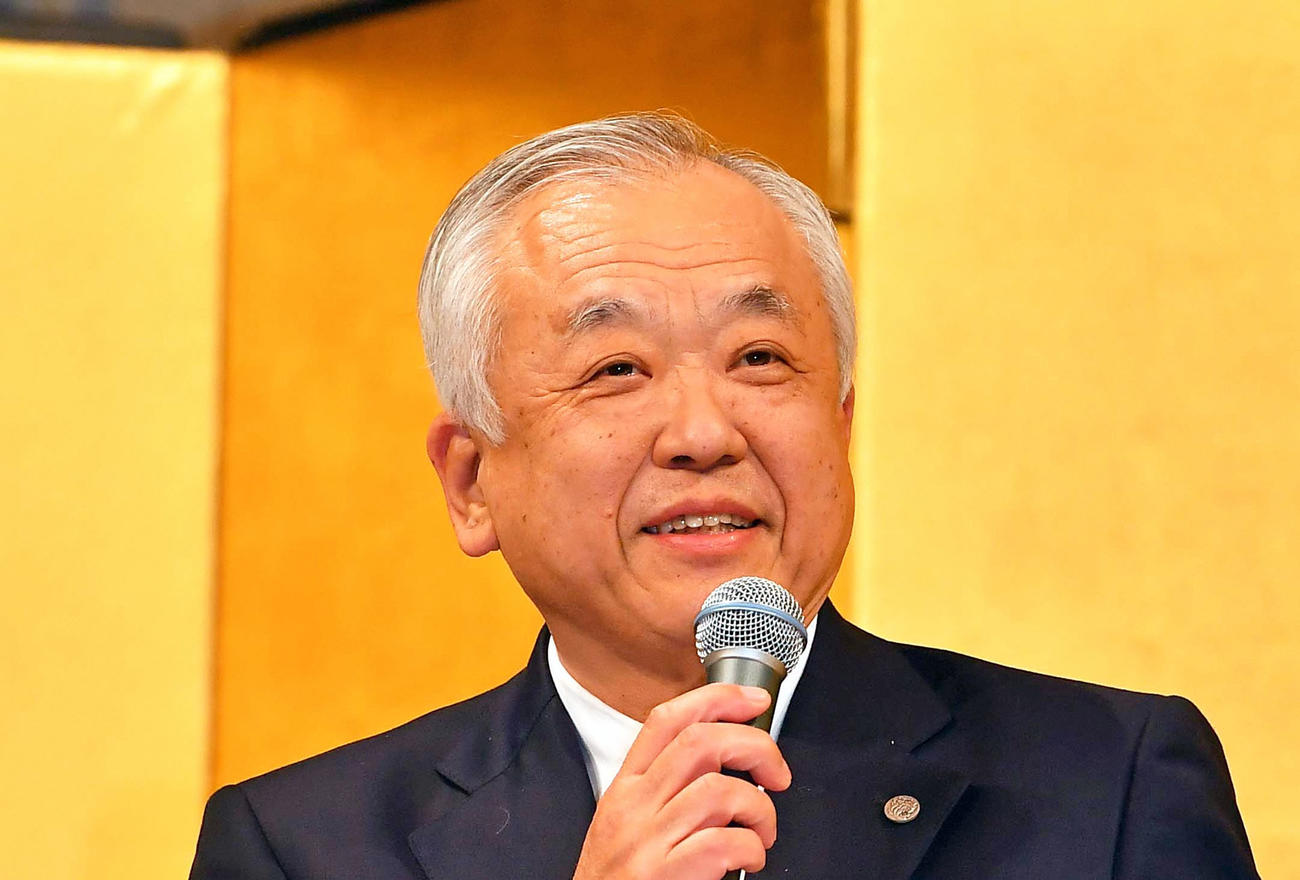 阪神藤原崇起オーナー兼社長（2020年12月7日撮影）