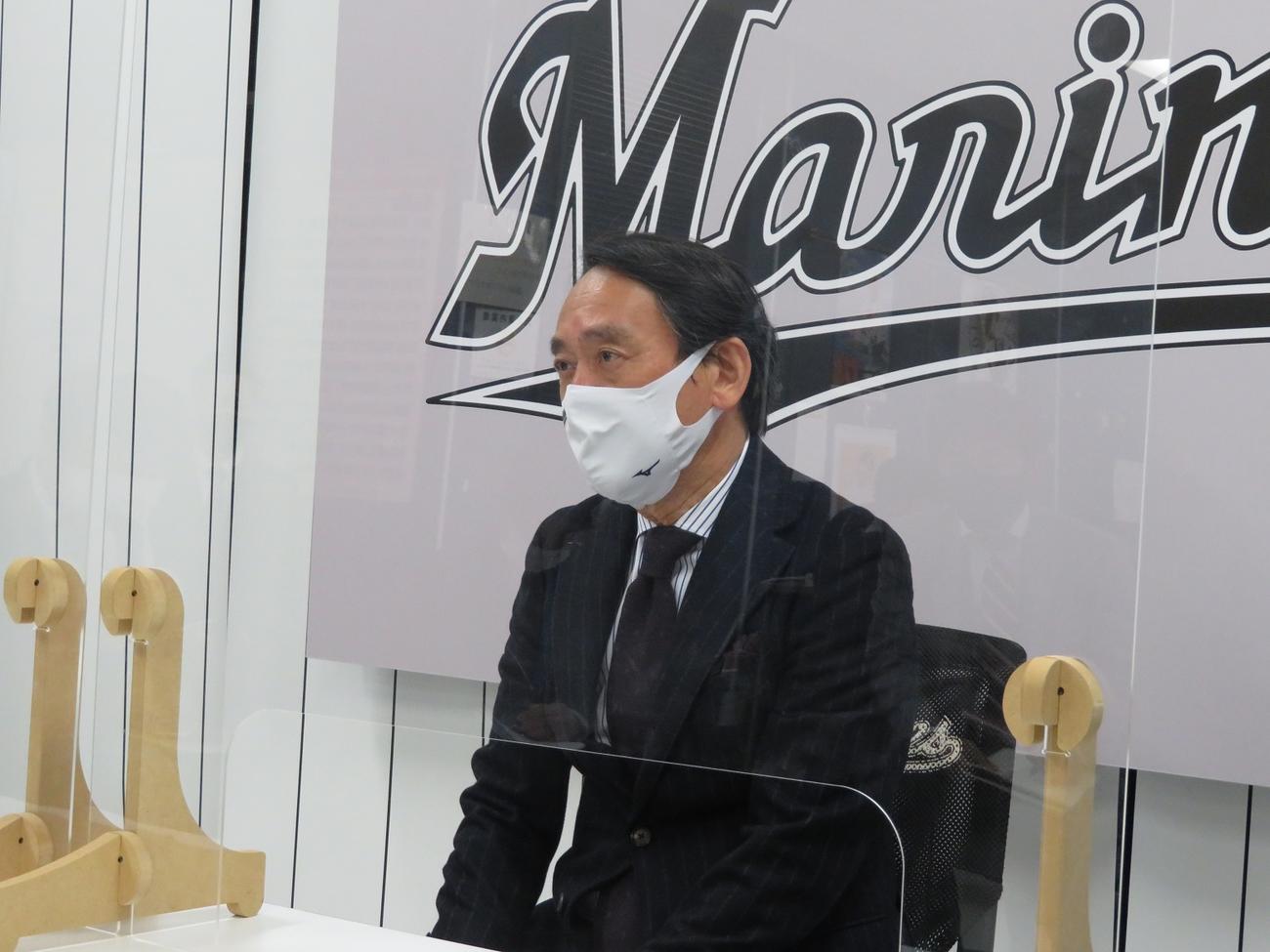 年頭会見を行ったロッテ河合オーナー代行
