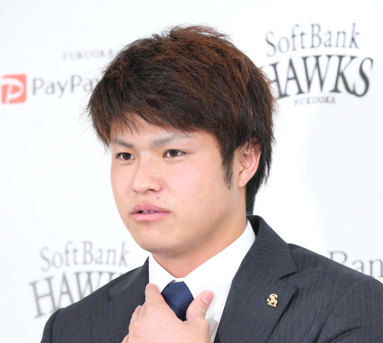 ソフトバンク甲斐野央（2020年12月14日撮影）