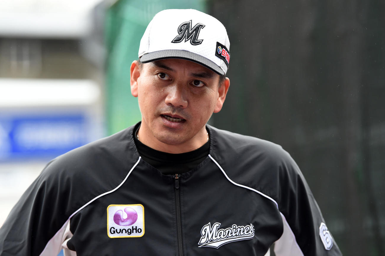 取材に応じるロッテ井口資仁監督（2020年9月25日撮影）