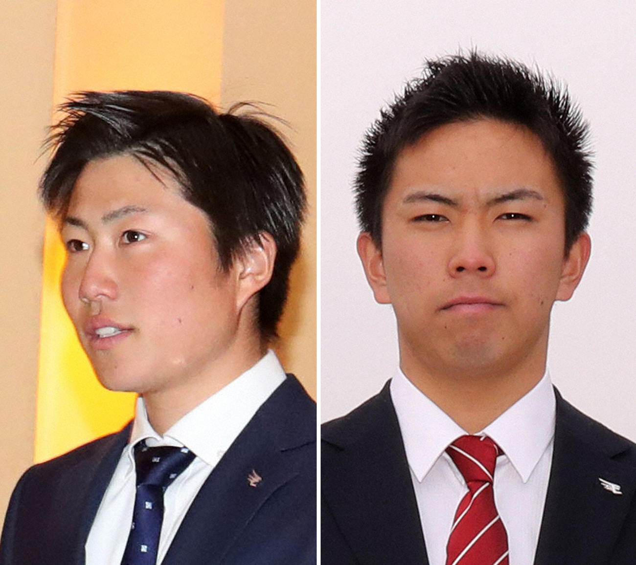 楽天引地（左）と佐藤