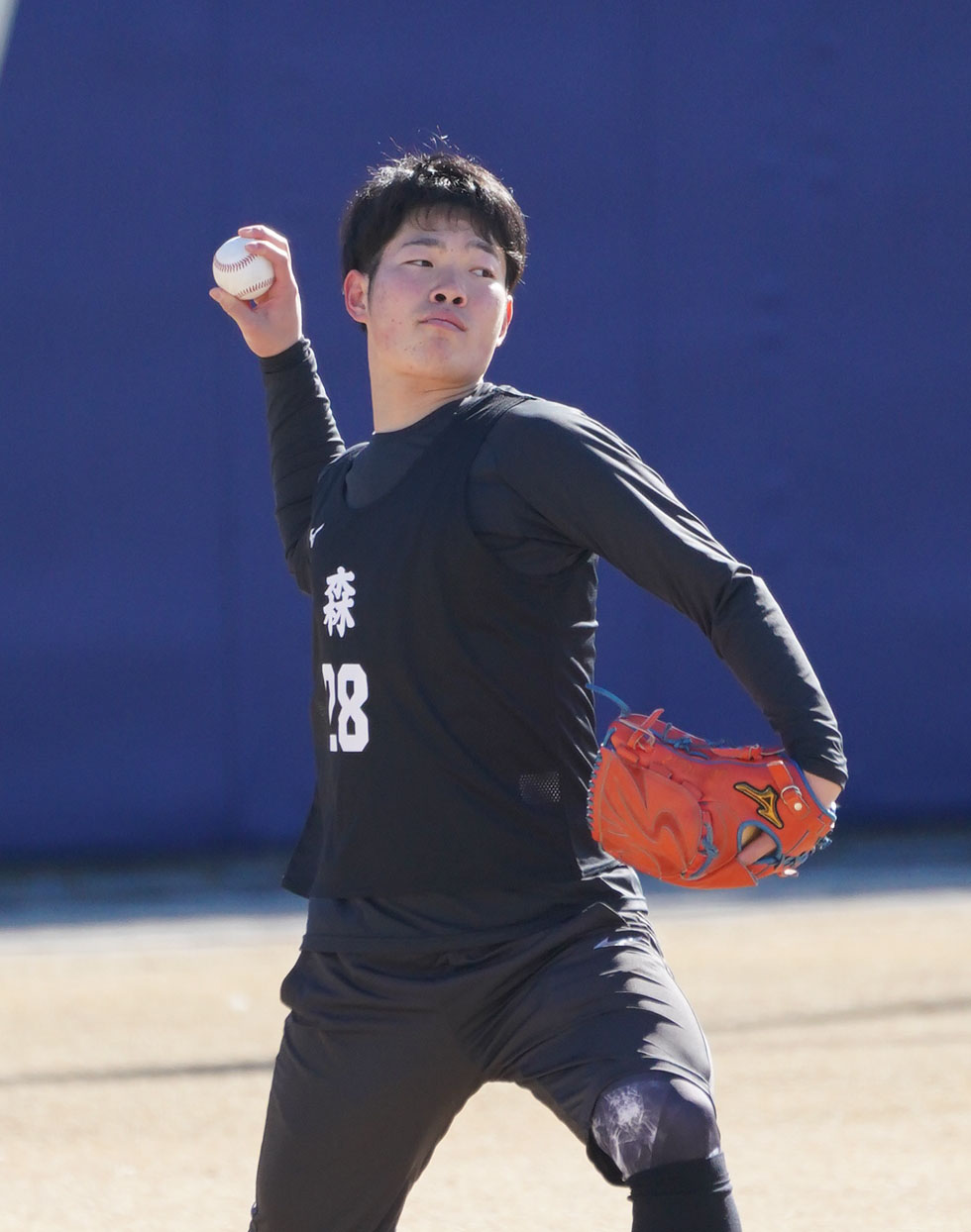 中日ドラフト2位の森博人（2021年1月9日撮影）