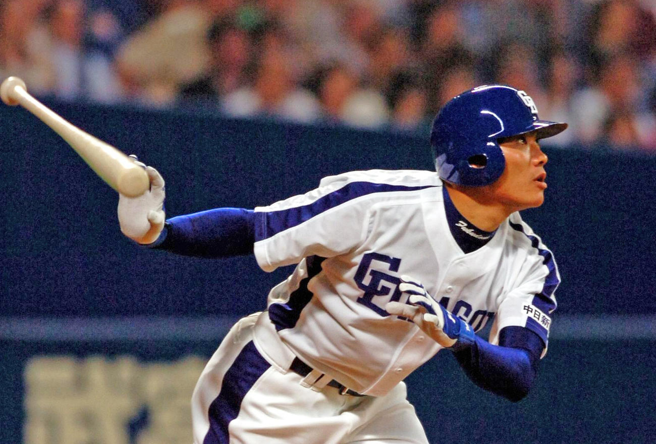 中日時代の福留孝介（2006年6月23日撮影）