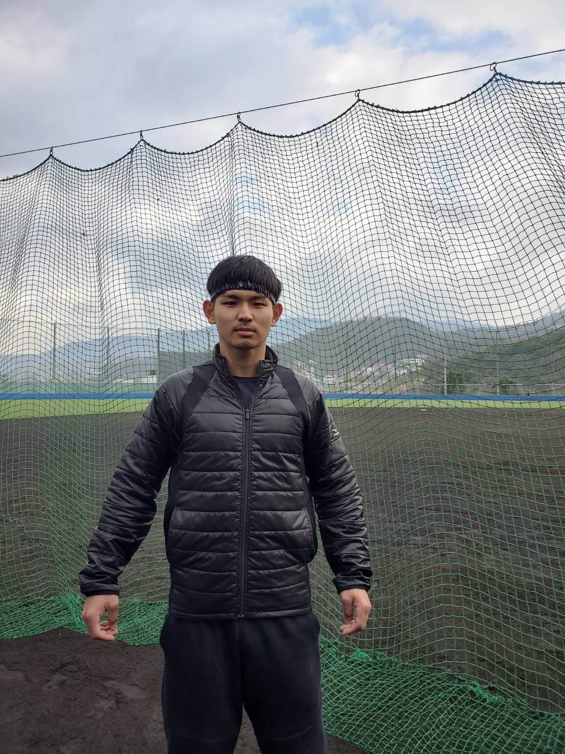 年明けの始動で練習に臨んだ関学大・佐藤太紀内野手