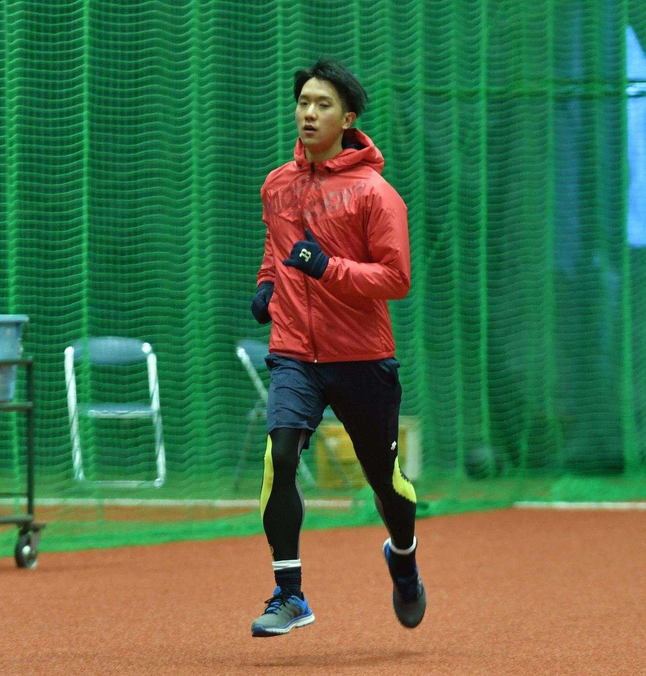 ダッシュをするオリックス田嶋（代表撮影）