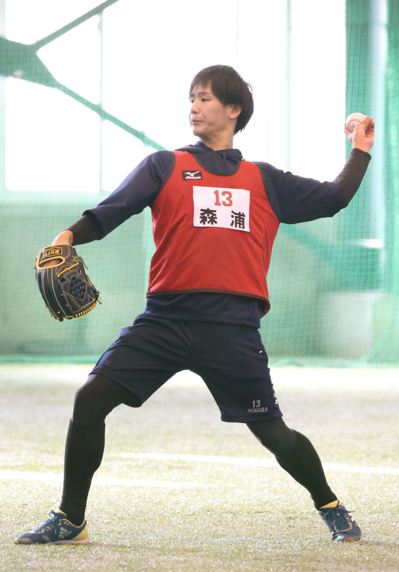 広島ドラフト2位の森浦（2021年1月11日撮影）