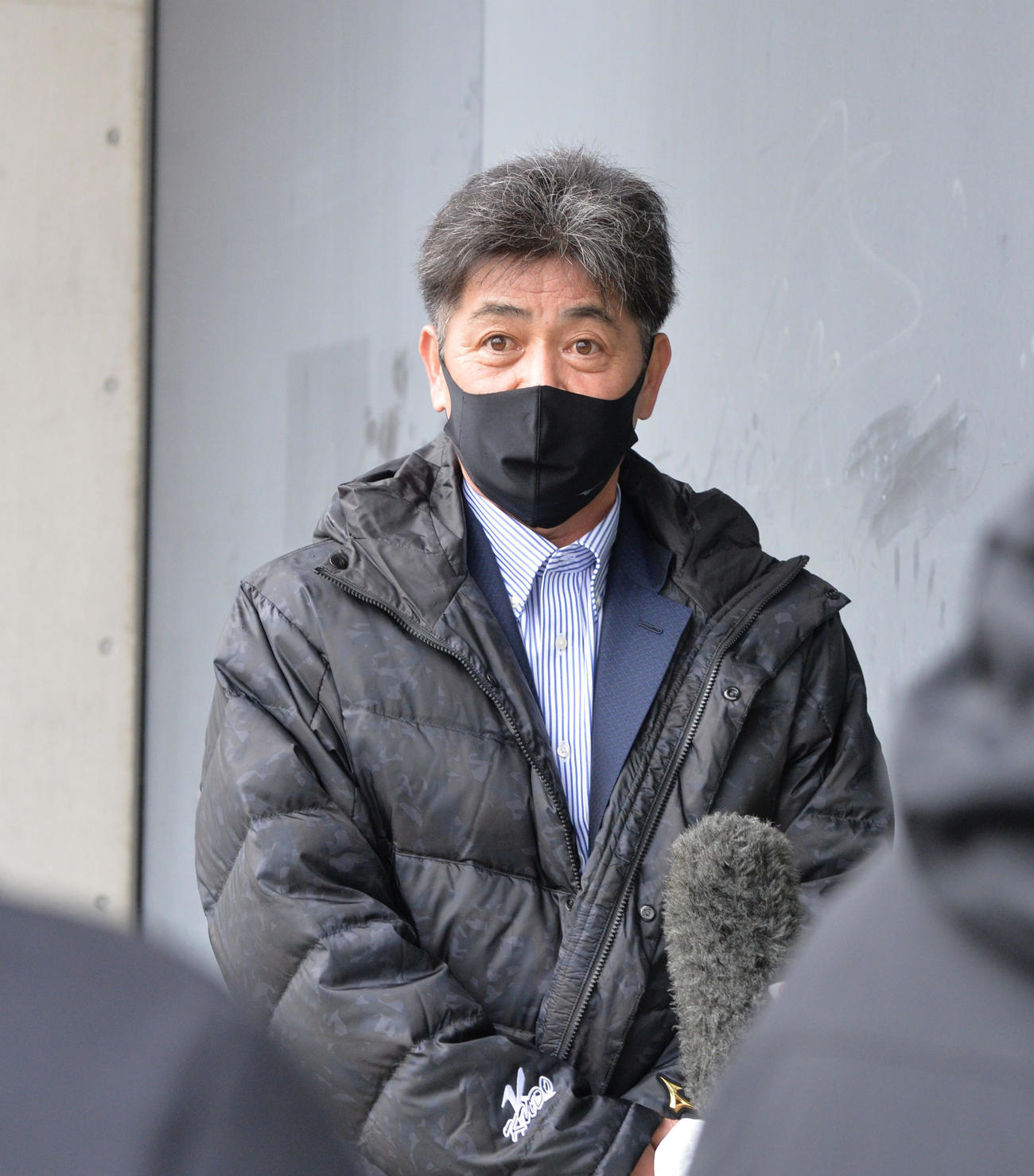 タマホームスタジアム筑後を視察に訪れた工藤公康監督（撮影・現場代表）