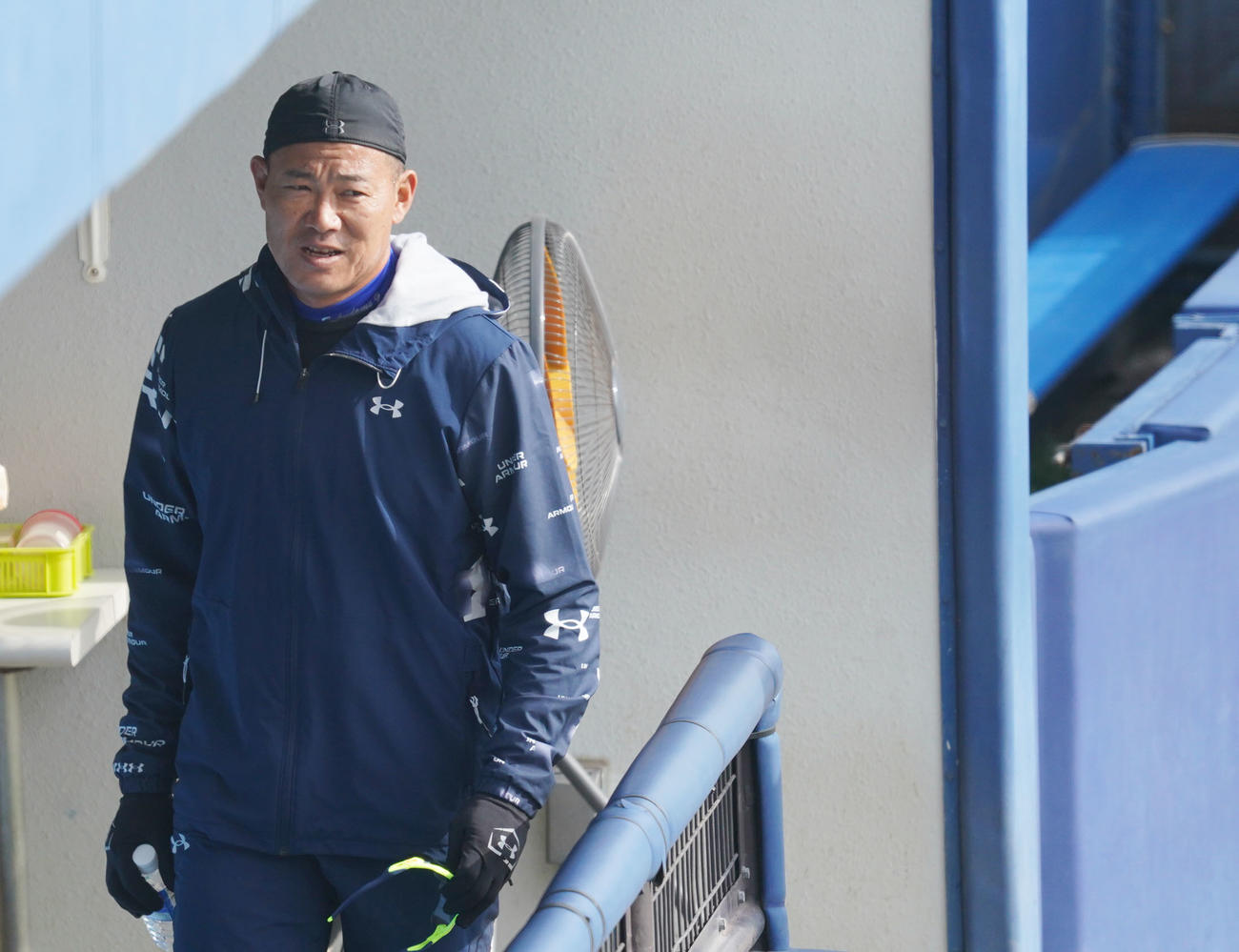 自主トレのためナゴヤ球場に姿を見せた福留孝介（撮影・森本幸一）