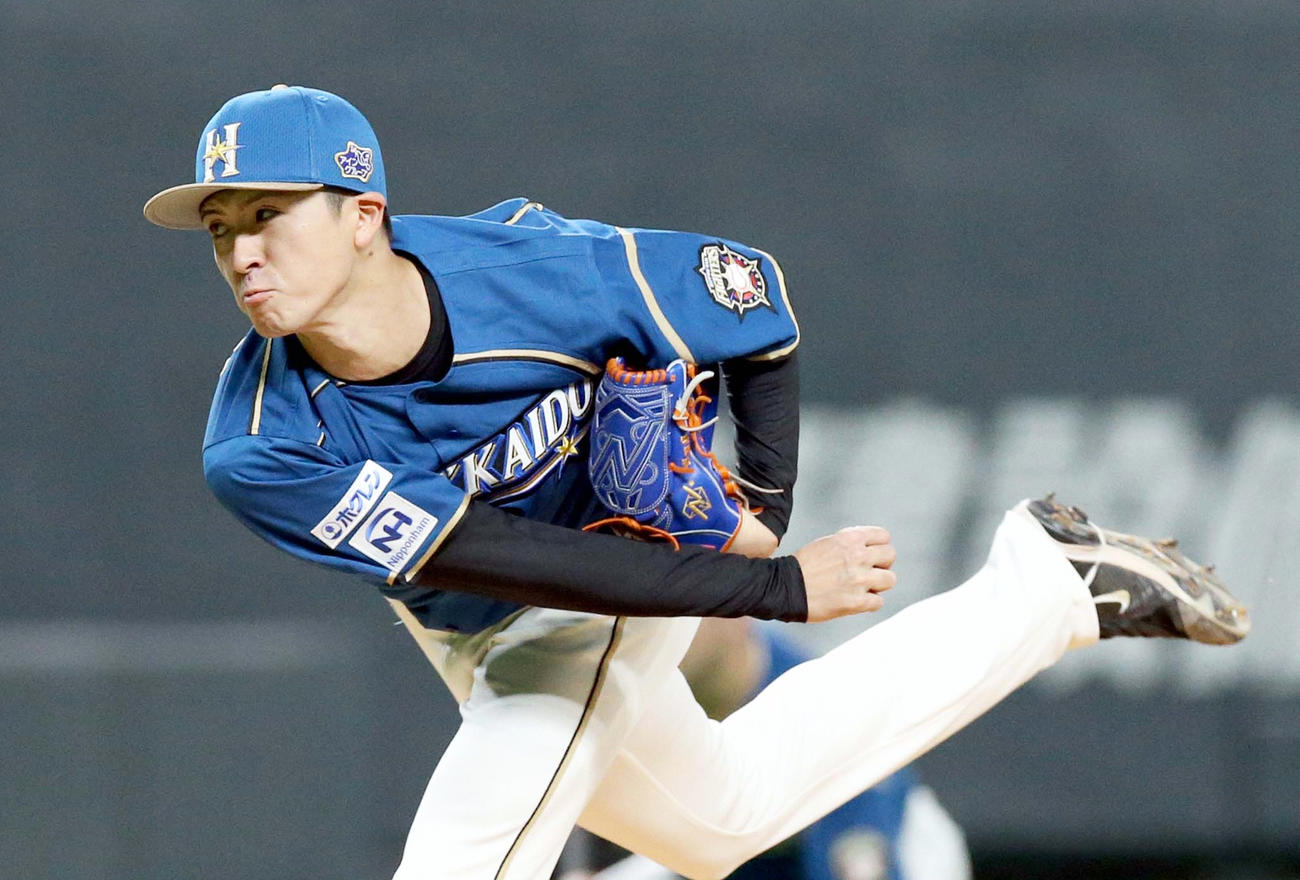 日本ハム上沢直之（2020年10月6日撮影）